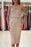 Luxurious One Shoulder Sheath Knee-Length Short Prom Dress with Crystals