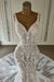 Mermaid Lace Sweetheart Wedding Dress V-neck Long Bridal Dress with Train - Wedding Dresses