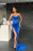 Mermaid Prom Dress in Royal Blue with Sequin Split