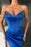 Mermaid Prom Dress in Royal Blue with Sequin Split