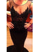 Mermaid Scoop Sleeveless Sweep/Brush Train With Applique Satin Dresses - Prom Dresses