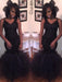 Bridelily Mermaid Sleeveless V-Neck Floor-Length Sequin Tulle Dresses - Prom Dresses