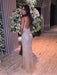 Mermaid Tulle V-Neck Sleeveless Sweep/Brush Train With Crystal Dresses - Prom Dresses