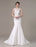 Mermaid Wedding Dresses With Elegant Detachable Lace Jacket Sweep Train(Veil not included) misshow