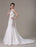 Mermaid Wedding Dresses With Elegant Detachable Lace Jacket Sweep Train(Veil not included) misshow