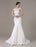 Mermaid Wedding Dresses With Elegant Detachable Lace Jacket Sweep Train(Veil not included) misshow