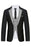 Geraid Modern Black And Gray Three Pieces Notched Lapel Men Suits For Business