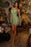 Modern Green Strapless Long Sleeves Off-the-Shoulder Beads Mermaid Prom Dress with V Neck