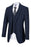 Mack Modern Navy Blue Notched Lapel Three Pieces Business Suits For Men