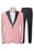 Barnett Modern Pink Peaked Lapel Close Fitting Velvet Prom Suits For Men