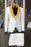 SSel Modern White Three Pieces Jacquard Wedding Suits With Yellow Peaked Lapel