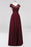 Bridelily Chic Sequined Top V-Neck Sleeveless Burgundy Bridesmaid Dresses Online