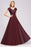 Bridelily Chic Sequined Top V-Neck Sleeveless Burgundy Bridesmaid Dresses Online