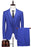 Morden Royal Blue Notched Lapel Three Pieces Business Suits For Men