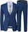 Ingemar Fashion Navy Blue Notched Lapel Three Pieces Prom Suits With Black Dot