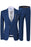 Ingemar Fashion Navy Blue Notched Lapel Three Pieces Prom Suits With Black Dot