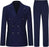 Augus New Arrival Navy Blue Peaked Lapel Double Breasted Business Suits