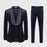 Alger Navy Blue Shawl Lapel Formal Velvet Wedding Suits