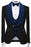 Neal Formal Navy Blue Shawl Lapel Three Pieces Velvet Wedding Suits