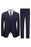 Bart Bespoke Navy Blue Three Pieces Notched Lapel Business Suits For Men