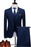 Alex Formal Navy Blue Three Pieces Notched Lapel Men Suits For Business