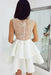 New Arrival A-Line Sleeveless V-Neck Short Homecoming/Prom Dress with Appliques - Prom Dresses