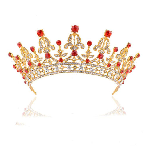 New Fashion Luxury Crystal Tiaras | Bridelily - Style 4 Red - tiaras