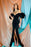 Off-the-Shoulder Black Mermaid Prom Dress with Split