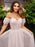 Off-the-Shoulder Evening Dress in Pale Pink