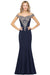 Off-the-Shoulder Formal Gown Gold Lace Applique Floor Length Mermaid Evneing Dress - Prom Dresses
