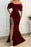 Off-the-Shoulder Long Mermaid Prom Dress with Split