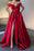 Off-the-Shoulder Long Split Prom Dress