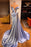 Off-the-Shoulder Mermaid Prom Dress with Long Beadings and Split