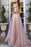 Off-The-Shoulder Pink Sweetheart Prom Dress With Beads and Sequins Tulle