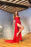 Off-the-Shoulder Red Prom Dress with Split