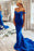 Off-The-Shoulder Royal Blue Mermaid Prom Dress