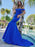 Off-the-Shoulder Royal Blue Mermaid Prom Dress