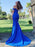 Off-the-Shoulder Royal Blue Mermaid Prom Dress