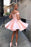 Off-the-Shoulder Ruched Satin Short Homecoming Dresses Sleeveless Knee Length Party Dress - Prom Dresses