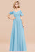 Bridelily Chic Off-the-shoulder Burgundy Bridesmaid Dress with Spaghetti Straps