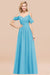 Bridelily Chic Off-the-shoulder Burgundy Bridesmaid Dress with Spaghetti Straps