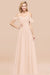Bridelily Chic Off-the-shoulder Burgundy Bridesmaid Dress with Spaghetti Straps
