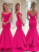 Off-The-Shoulder Satin With Layers Sweep/Brush Train Dresses - Prom Dresses