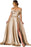 Off-the-Shoulder Split Prom Dress Long