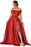 Off-the-Shoulder Split Prom Dress Long