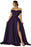 Off-the-Shoulder Split Prom Dress Long