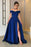 Off-the-Shoulder Split Prom Dress Long