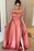 Off-the-Shoulder Split Prom Dress Long