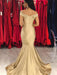 Off-The-Shoulder Sweep/Brush Train With Ruffles Prom Dresses - Prom Dresses
