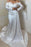 Off-the-Shoulder Sweetheart Long Sleeve Front Split Mermaid Evening Dress with Ruffle